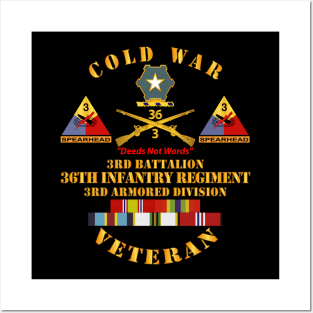 Cold War Vet w  3rd Bn - 36th Infantry - 3rd AD w  Full Rack SVCD Posters and Art
